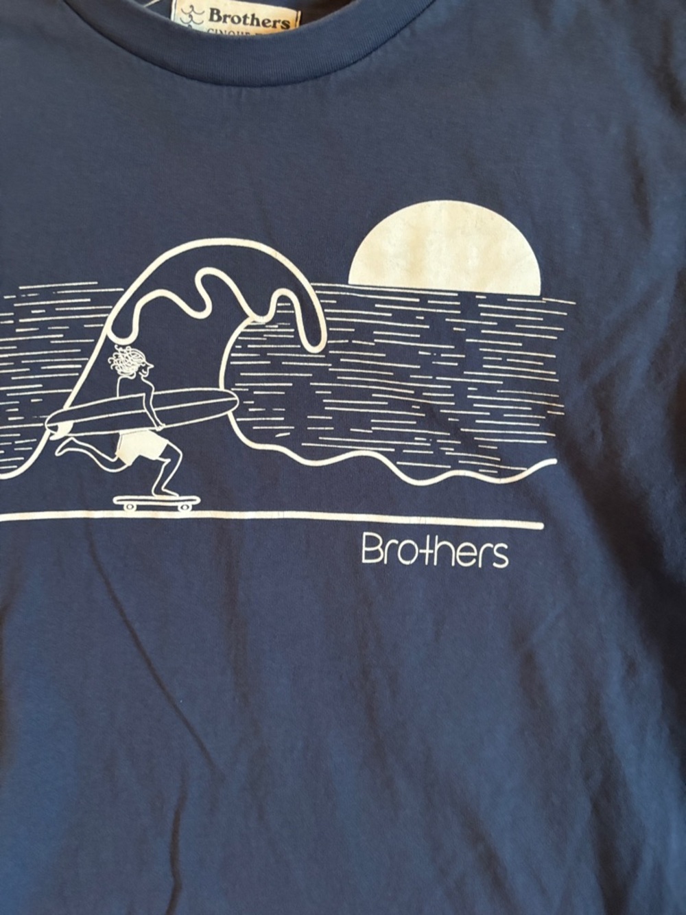 Brothers Navy Short Sleeve Surf Graphic Tee - Picture 3 of 5